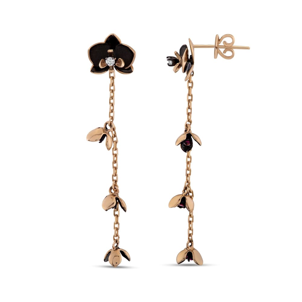 BLACK ORCHID OHRRINGE