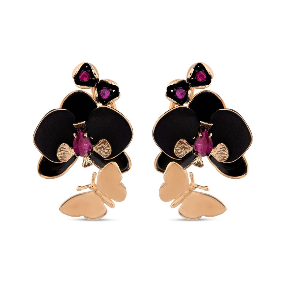 BLACK ORCHID OHRRINGE