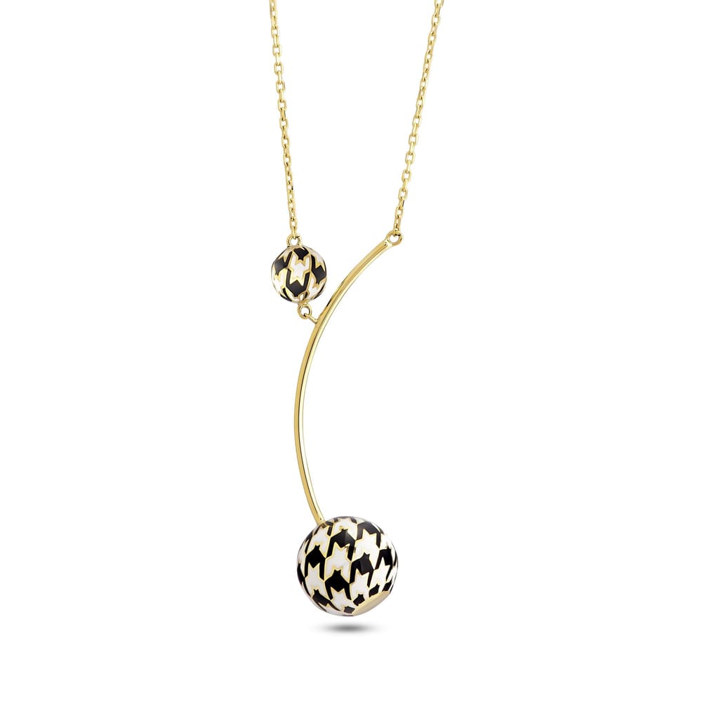 HOUNDSTOOTH NECKLACE