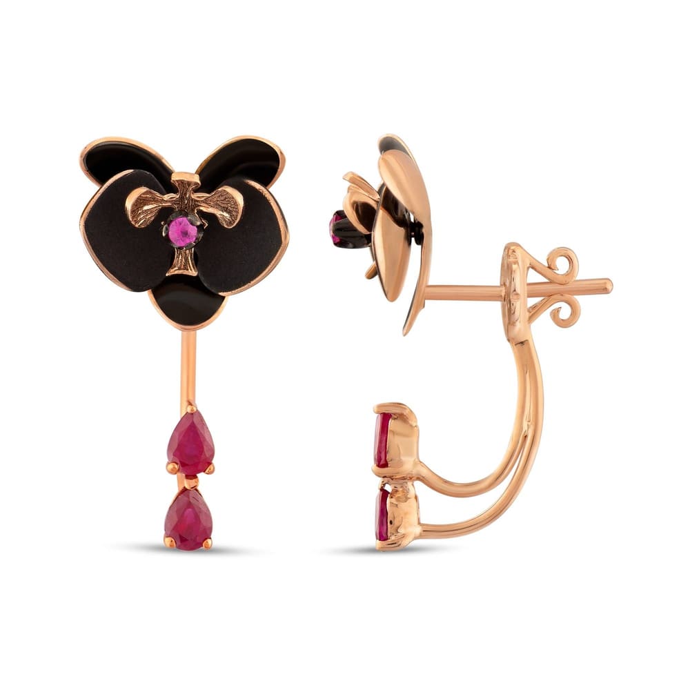 Black Orchid Earrings