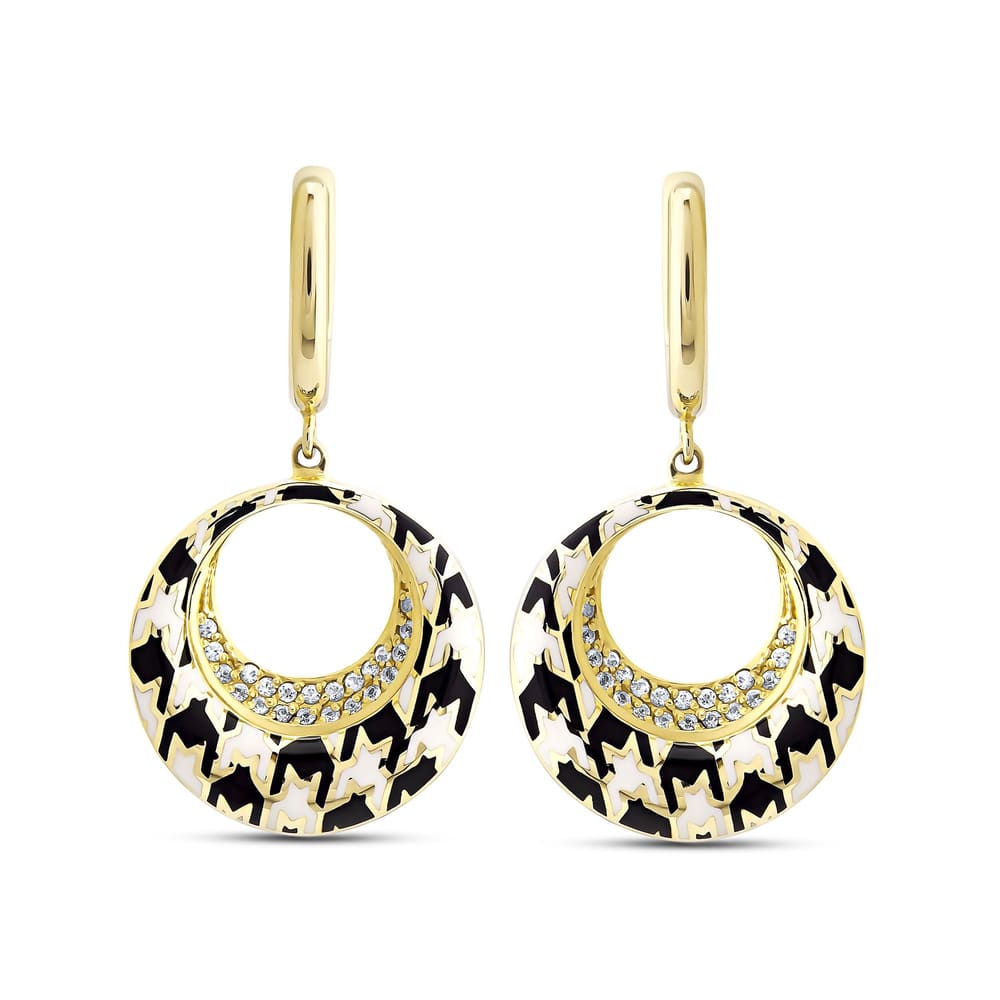 HOUNDSTOOTH EARRINGS
