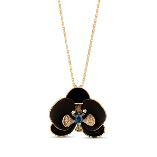 BLACK ORCHID NECKLACE