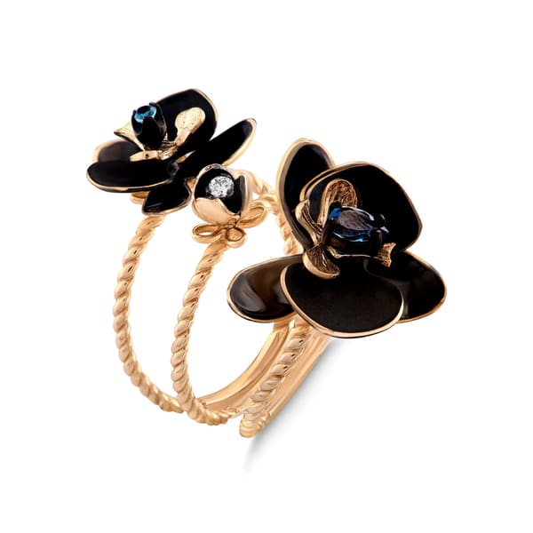 BLACK ORCHID RING