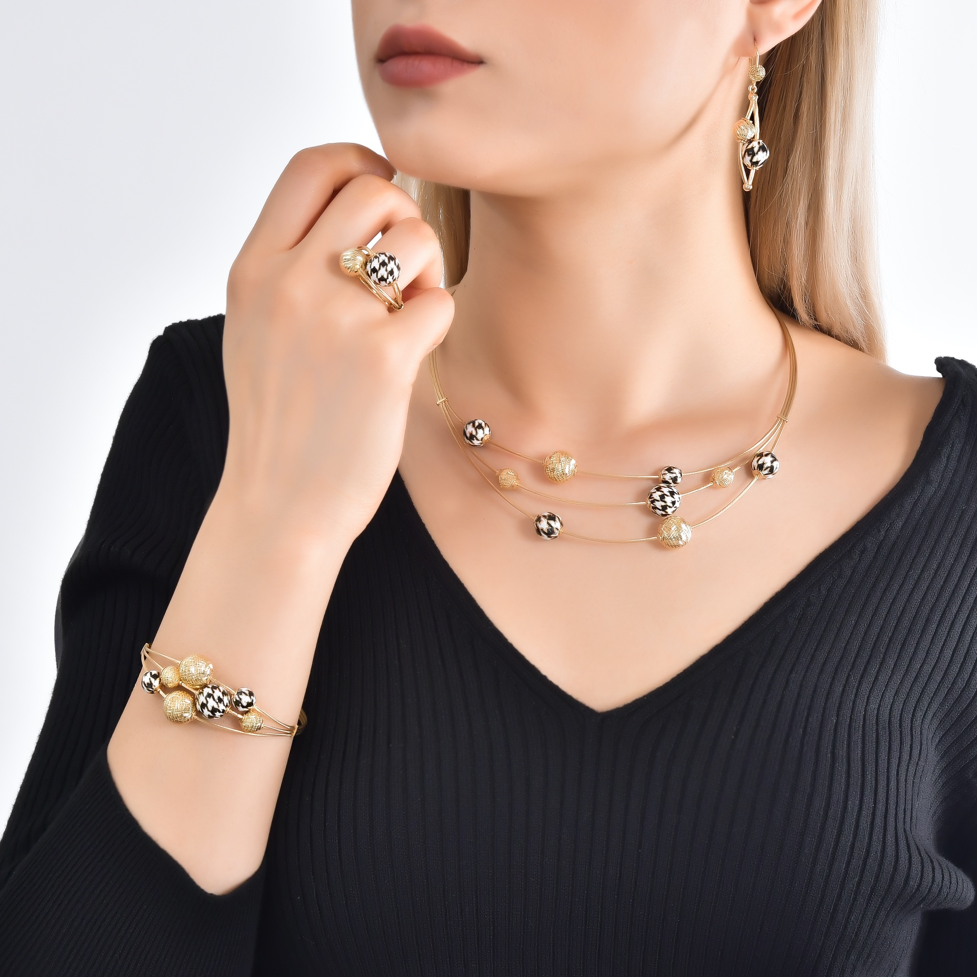 PIED DE POULE NECKLACE PPFP0002 00