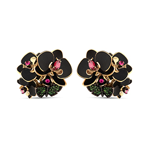BLACK ORCHID EARRING